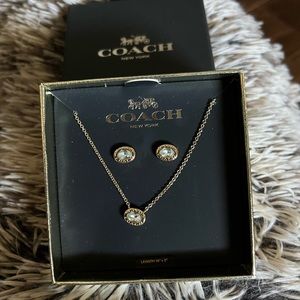 NEW in box Coach earrings & necklace set